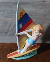 Campbells Kids Souper Surfer Figurine 1984 Beach Girl Wind Surfing Vintage Roman - £13.34 GBP