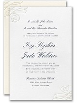 Modern Wedding Invitations Artistic Contemporary Minimalist Calligraphy Swirls - £208.23 GBP