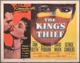 King&#39;s Thief Lobby Card 1955-Ann Blyth-Edmond Purdom-Roger Moore - £39.85 GBP