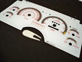 Fits 95-97 S10 Sonoma Kilometers Cluster w Tach White Face Glow Through ... - $39.59