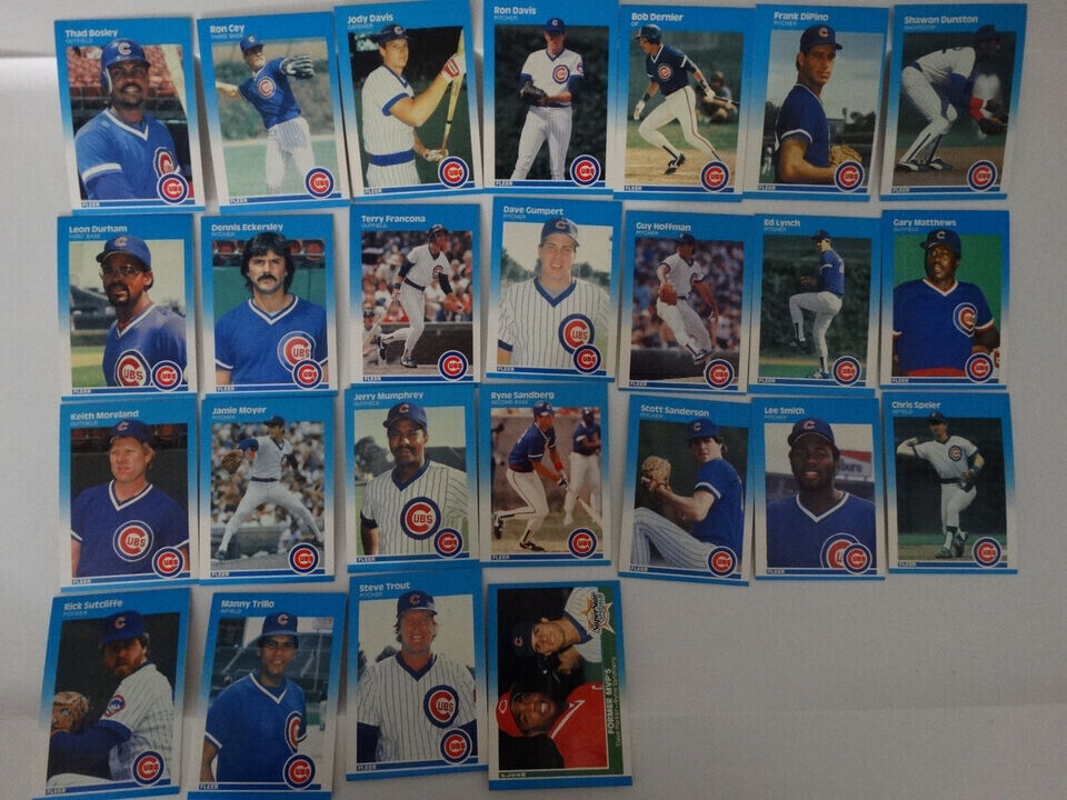 Primary image for 1987 Fleer Chicago Cubs Team Set Of 25 Baseball Cards