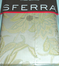Sferra Angelico King Sham Green Floral Egyptian Cotton Sateen Jacquard Italy New - $54.35