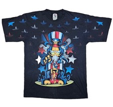 VTG Garfield &quot;Uncle Sam&quot; USA Double Sided Single Stitch T-Shirt, Size L - CRISP - $116.86