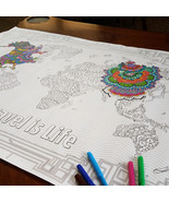 World Map Coloring Poster for Kids & Adults by Travel is Life (24 x 36 in) - $18.99