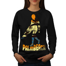 Wellcoda Beach Surf Sun Holiday Womens Sweatshirt, Miami Casual Pullover Jumper - £23.18 GBP+