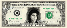 MICHAEL JACKSON on REAL Dollar Bill Cash Celebrity Money Memorabilia Kin... - $84.46 MXN