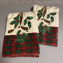 Two Vintage NWOT LENOX Holiday Nouveau Bath Towels 50 X 28 - £30.31 GBP