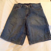 Size 33 U S Polo Assn shorts long blue denim inseam 12.5 inch mens  - $15.99