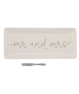 Mr and Mrs Engraved Hostess Tray and Spreader With Words We Do by Mud Pi... - $36.95