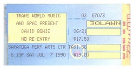 David Bowie Concerto Ticket Stub Luglio 7 1990 Saratoga Molle Nuovo - £39.87 GBP