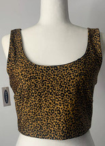 Old Navy NWT women’s small black brown cheetah swim suit Cropped tankini top X3 - £12.03 GBP