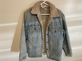 Vintage 1970s Levis Denim Sherpa Jacket size 40 mens medium - £136.28 GBP