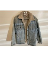 Vintage 1970s Levis Denim Sherpa Jacket size 40 mens medium - £135.76 GBP