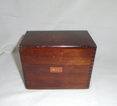 Weis Dovetail Oak Index Card File Box Recipe Holder Vintage Kitchen - $24.75