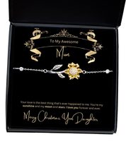 Mom Mommy Mother Mum Stepmom Christmas Xmas Gifts- Charming Sunflower Bracelet w - £40.15 GBP