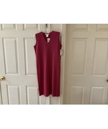 Women’s Misook Sleeveless Knit Dress Rustic Red Stretch V-Neck Size Small - $64.35