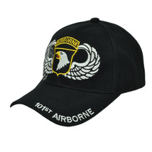 US Army 101st Airborne logo on a black ball cap - £15.72 GBP