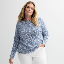 Plus Size Croft &amp; Barrow® Essential Crewneck Long Sleeve Tee, Women&#39;s, S... - $16.99