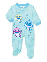 Baby Shark Mommy Daddy Kids Footed Pajamas Blanket Sleeper Toddlers 4T Or 5T - £16.48 GBP