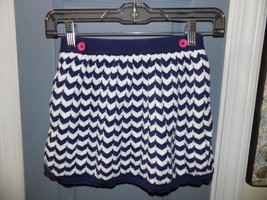 HARTSTRINGS CHEVRON BLUE &amp; WHITE KNIT SKIRT SIZE 5/6 GIRL&#39;S EUC - $18.25