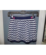 HARTSTRINGS CHEVRON BLUE &amp; WHITE KNIT SKIRT SIZE 5/6 GIRL&#39;S EUC - $23.75