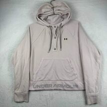 Under Armour UA Rival Fleece Mesh Hoodie Women Medium Pink Pullover Long... - €15,29 EUR