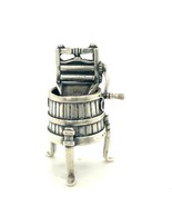 Vintage Signed Sterling RC Italy The First Washing Clothes Tool Figure M... - $127.54 CAD