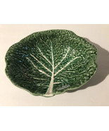 Olfaire Pottery Green Cabbage White Veins 3 Footed Bowl 10&quot; Made In Port... - £29.57 GBP