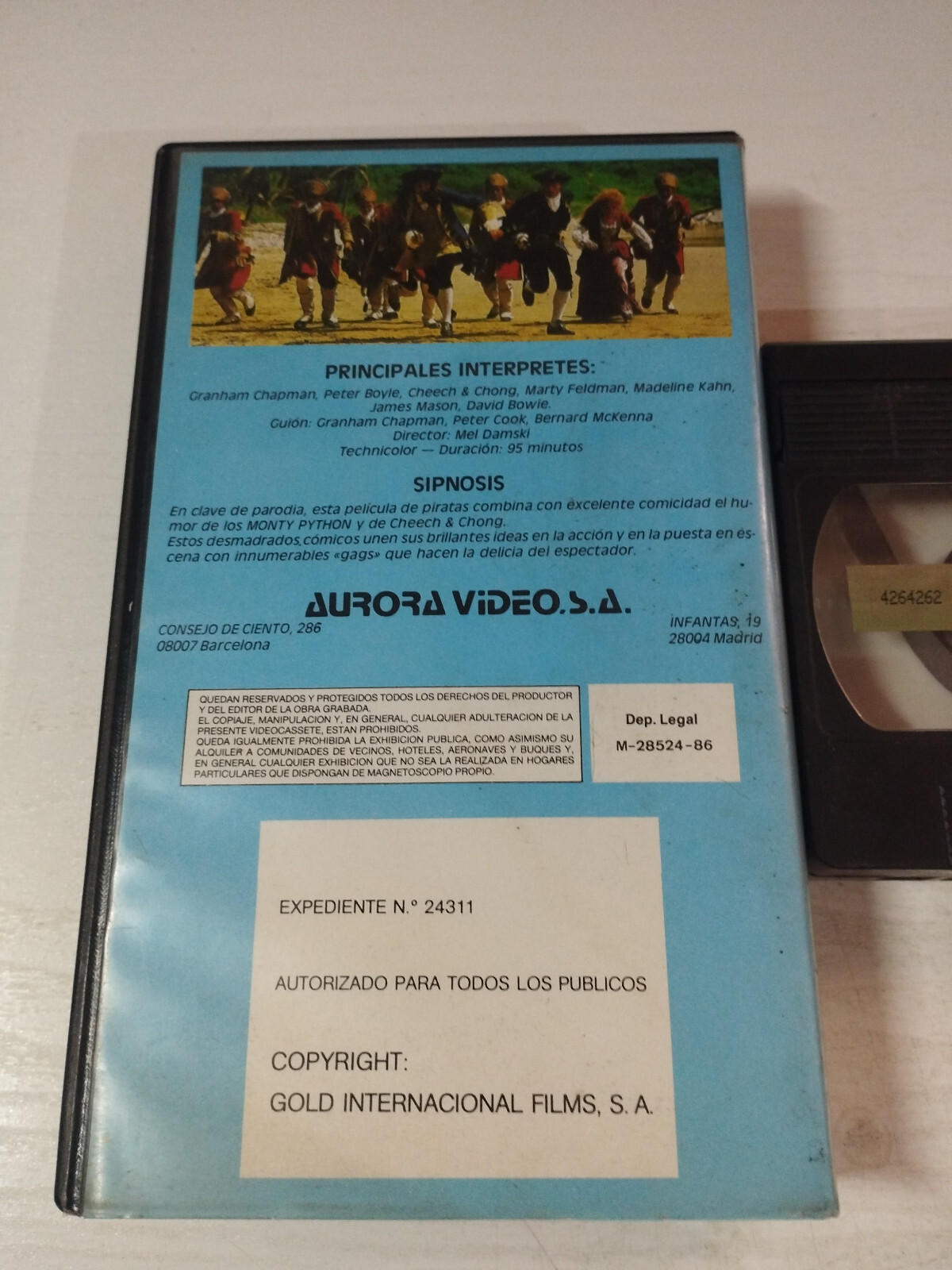 Los Desmadrados Pirates de Barbe Jaune DAVID BOWIE 1986 - VHS Film Espagnol Item image 3