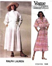 Misses&#39; TOP &amp; SKIRT a Ralph Lauren Vintage 1985 Vogue Pattern 1548 Size 10 - $15.00