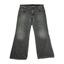 Silver Jeans Mens Size 38x32 Wide Leg Distressed Gray Denim Pants - $39.59