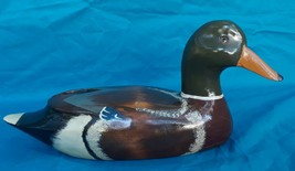 Mallard Duck Decoy - Wooden- Decor Hand Painted Approx. 15&quot; X 6&quot; X 4 1/2&quot; - $552.28 MXN