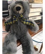 12 Inch Grey Teddybear With Bow Tie - £15.47 GBP