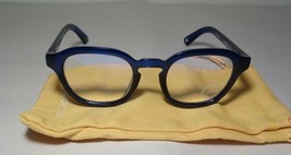 The Book Club FAN OF SEEN LABELS New Men&#39;s Blue Reading Glasses +1.50 St... - $78.21
