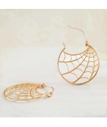 Bronze Spiderweb Hoop Earrings 26x26mm - $594.30 MXN
