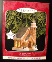 Hallmark Keepsake Christmas Ornament 1998 The Stone Church Candlelight Services - £7.18 GBP