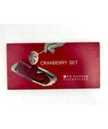 Vintage WM. Rogers Silverplate Cranberry Set Spoon And Plate In Original... - $16.87 CAD