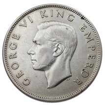 1937 Nuova Zelanda Argento 1/2 Corona IN XF Condizioni Km #11 - £48.66 GBP