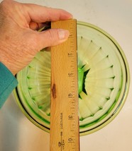 Green Uranium Glass Ribbed Small Mixing Bowl image 4
