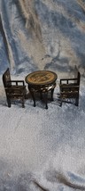 Vintage Chinese Black lacquer miniature doll furniture  - $50.00