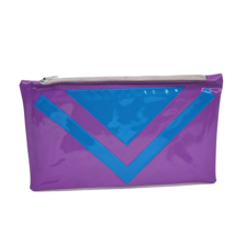 VINTAGE EMPIRE SCHOOL ZIPPERED VINYL PURPLE + BLUE PENCIL / MARKER STORA... - $361.69 MXN