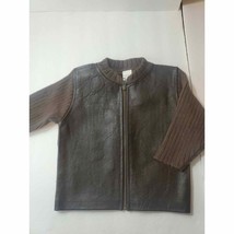 Baby Gap Vintage Leather &amp; Knit Sweater Jacket Quality 12-18 mo - £71.14 GBP