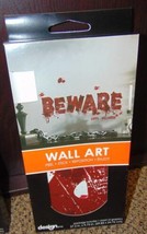 Halloween &quot;BEWARE&quot; Bloody Splats Removable Decal Art Mural Wall Sticker Decor - £3.95 GBP