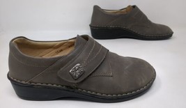 Finn Comfort Aurora Women’s Size 38 / 7.5 Gray Leather Comfort Loafer Cl... - $39.59
