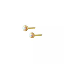 Anyco Fashion Earrings Gold Sterling Cute Opal Zircon Chic Mini Small Stud Women - £15.42 GBP