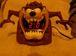Warner Bros Taz Tazmanian Devil Digital Alarm Clock Looney Tunes Westclox 1995 - £15.47 GBP