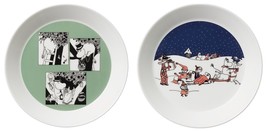 Platos Coleccionistas Moomin Verde y Navidad Arabia Finlandia 2015 * Nuevo - $103.68