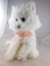 Russ Berrie 10&quot; White Cat Kitty Plush FUFFI So Very cute BLUE eyes - $13.26