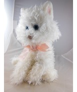 Russ Berrie 10&quot; White Cat Kitty Plush FUFFI So Very cute BLUE eyes - $18.12 CAD