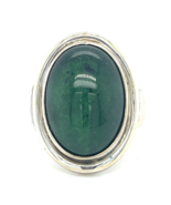 Georg Jensen Sterling Silver 46A Green Cabochon Ring Size 6.75 Great Con... - $831.60